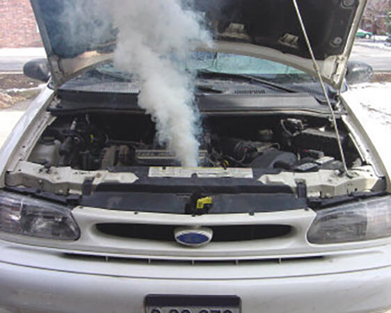 Bad Radiator on a Car
